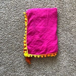 NEW Echo  Scarf with Orange & Yellow Tassels